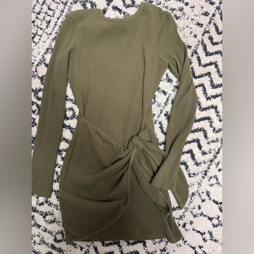 Super down long sleeve mini dress